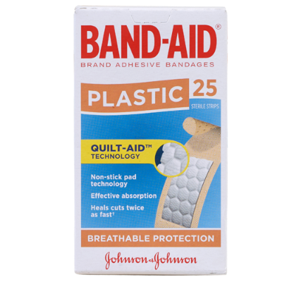 Band-Aid Plastic Strips 25pk