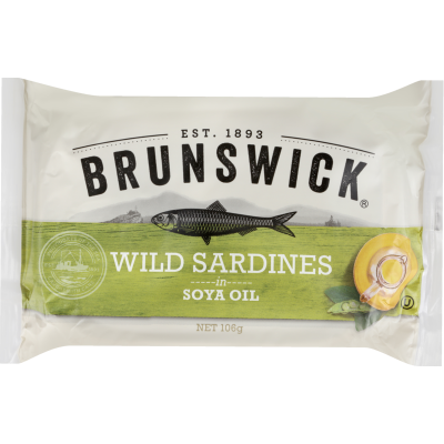 Brunswick Wild Sardines in Soya Oil 106g