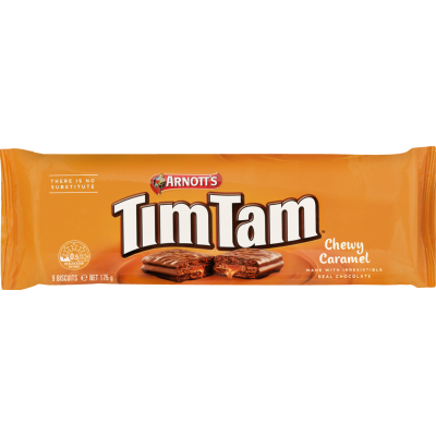 Arnott's Tim Tam Chewy Caramel Chocolate Biscuits 175g