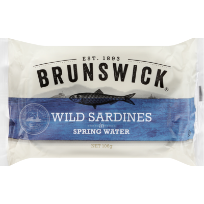 Brunswick Wild Sardines In Spring Water 106g