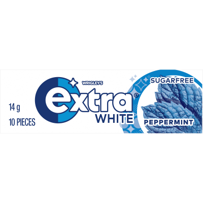 Wrigley's Extra White Peppermint Sugar Free Chewing Gum 14g
