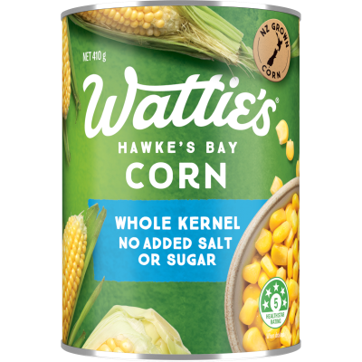 Wattie's Corn Whole Kernel With No Added Salt Or Sugar 410g