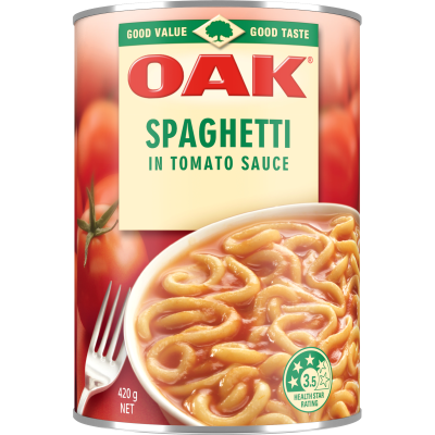 Oak Spaghetti In Tomato Sauce 420g