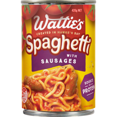 Wattie's Spaghetti With Sausages 420g