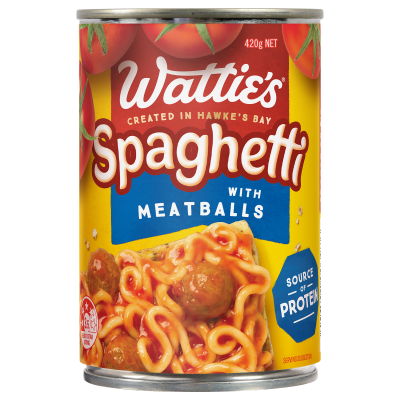 Wattie's Spaghetti With Meatballs 420g