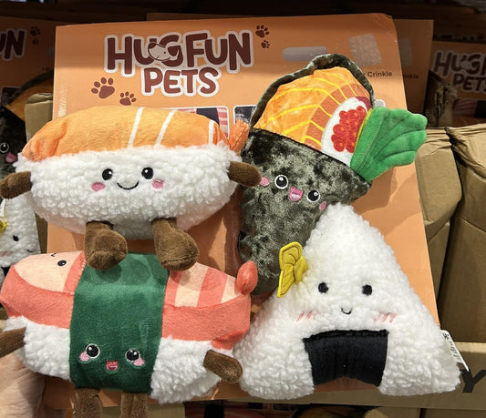 HUGFUN SUSHI PET TOY 4 PACK