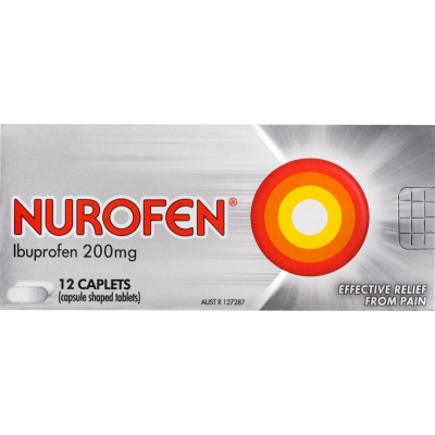 Nurofen Ibuprofen Pain & Inflammation Relief Caplets 12pk