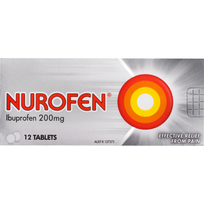 Nurofen Iboprofen Pain & Inflammation Relief Tablets 12pk