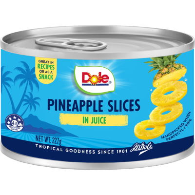 Dole Pineapple Slices In Juice 227g