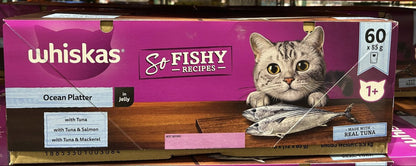 WHISKAS SO FISHY WET CAT FOOD 60 X 85 G