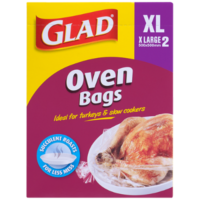 Glad X Large Oven Bags 500 x 500m 2pk