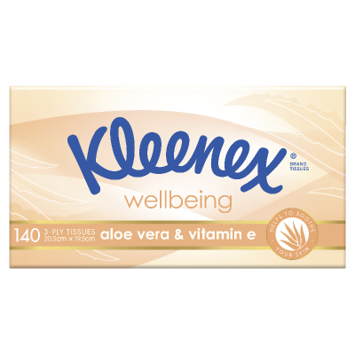 Kleenex Aloe & Vitamin E Facial Tissues 140pk