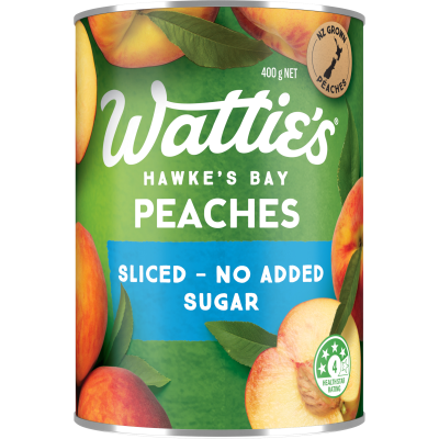 Wattie's Peach Slices With No Added Sugar 400g