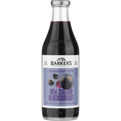 Barker's New Zealand Blackcurrant Pressed Fruit Syrup 710ml