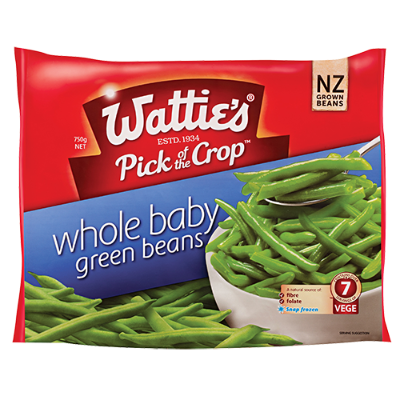 Wattie's Pick Of The Crop Frozen Whole Baby Green Beans 750g