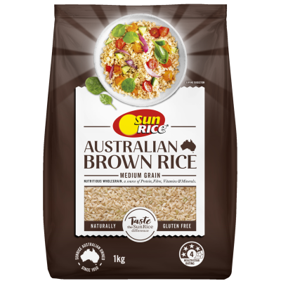 SunRice Medium Grain Brown Rice 1kg