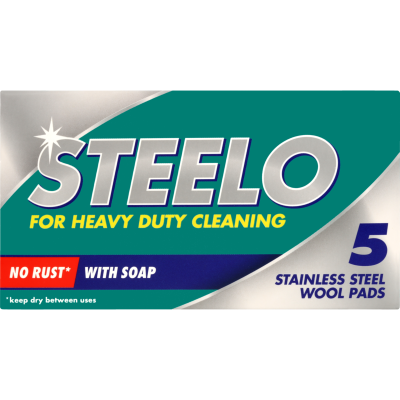 Steelo Stainless Steel Wool Pads 5pk