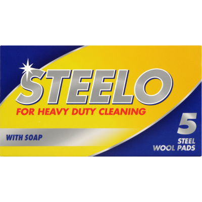 Steelo Soap Steel Wool Pads 5pk