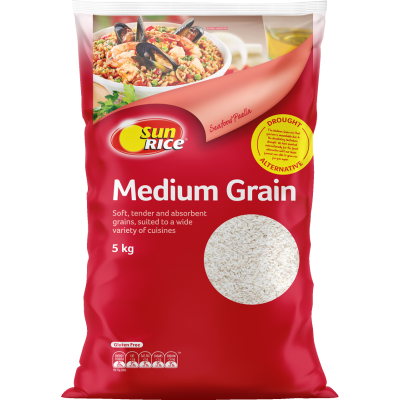 SunRice White Medium Grain Rice 5kg