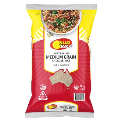 SunRice Australian Medium Grain Calrose Rice 10kg