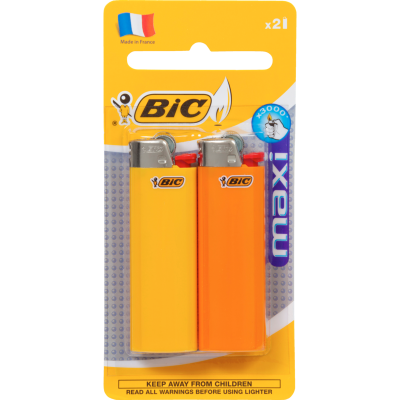 Bic Maxi Lighters Twin Pack 2pk