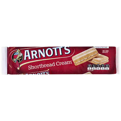 Arnott's Shortbread Cream Biscuits 250g