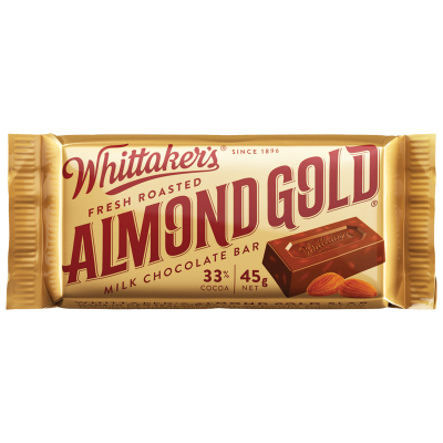 Whittaker's Almond Gold Milk Chocolate Bar 45g