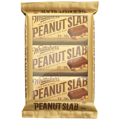 Whittaker's Peanut Slab Milk Chocolate Bar 3 x 50g