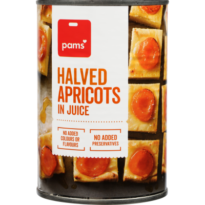 Pams Apricots Halves in Juice 410g