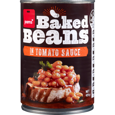 Pams Baked Beans In Tomato Sauce 425g