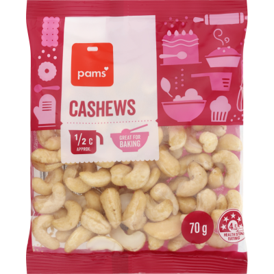 Pams Cashew Nuts 70g