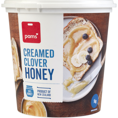 Pams Creamed Clover Honey 1kg