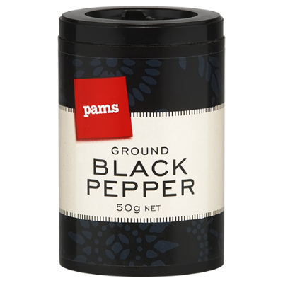 Pams Ground Black Pepper Seasoning 50g