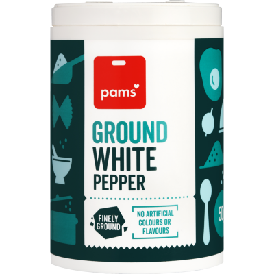 Pams Ground White Peppercorns 50g