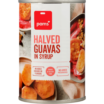 Pams Halved Guavas In Syrup 410g