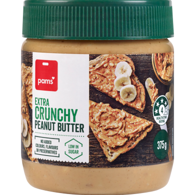 Pams Extra Crunchy Peanut Butter 375g