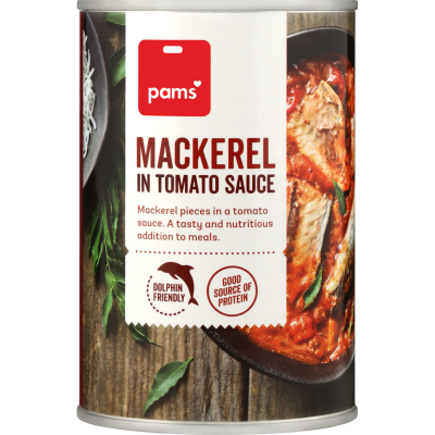 Pams Mackerel In Tomato Sauce 425g