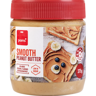 Pams Smooth Peanut Butter 375g