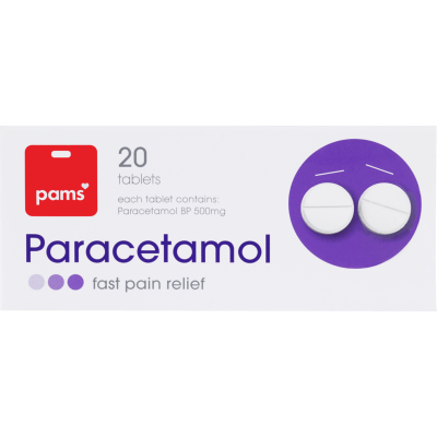 Pams Paracetamol BP 500mg Tablets 20pk