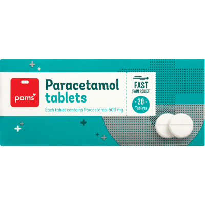 Pams Paracetamol Tablets 20pk