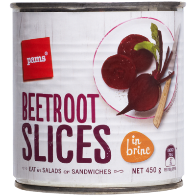 Pams Beetroot Slices In Brine 450g