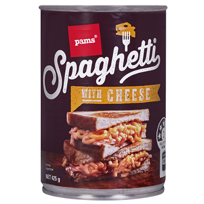 Pams Spaghetti With Cheese 425g