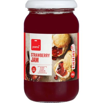 Pams Strawberry Jam 450g