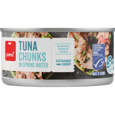 Pams Tuna Chunks In Spring Water 185g