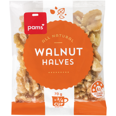 Pams Walnut Halves 70g