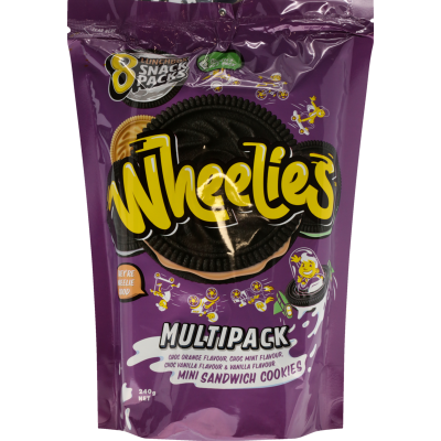 Wheelies Variety Mini Sandwich Cookies 240g