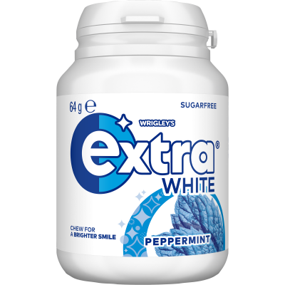 Wrigley's Extra White Peppermint Sugar Free  Chewing Gum 64g
