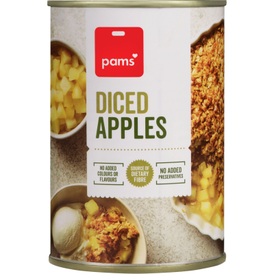 Pams Diced Apples 380g