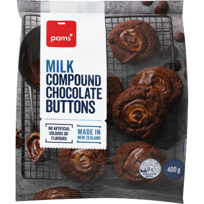 Pams Milk Compound Chocolate Buttons 400g