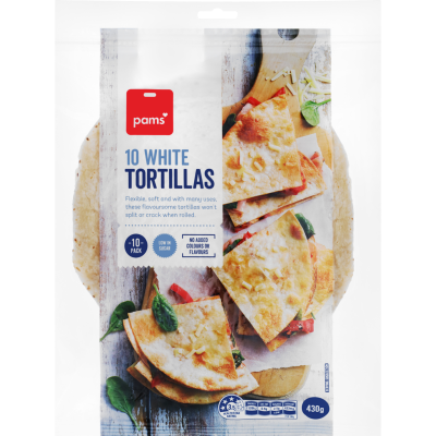 Pams White Tortillas 10pk